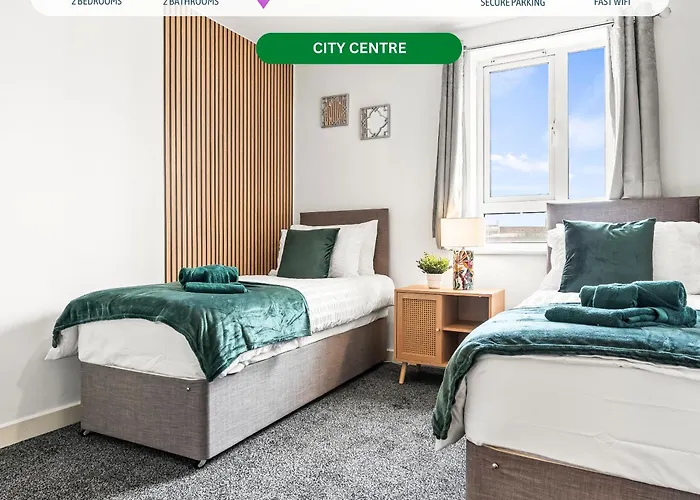 City Centre 2 Bedroom Apartment - Private Parking, Balcony, Self-Check-In And Fast Wifi By Yoko Property